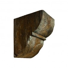 Декоративная консоль из полиуретана рустик EQ 015 classic темная 19х17